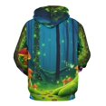 thumbnail image 3 of Enchanted Forest Night Scene Men's Women Vintage 3D Hooded Sweatshirt - All-Season Loose Fit Streetwear, 3 of 6