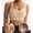 Beige, variant on Women Racerback Seamless Bralette Wirefree Yoga Sports Bra Blue Low Impact Lounge Top Removable Pads Comfort,Size M