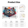 thumbnail image 2 of Naloa Tie-Dye Wolf Head Print Canvas Bathroom Wall Art,Bathroom Wall Art Decoration, Canvas Poster Prints,Decorative Paintings for Living Room, Bathroom, Kids Room, 2 of 6