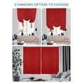 thumbnail image 4 of Red Burlap Texture Tie Up Curtains for Windows 45 Inch Length Balloon Curtains Kitchen Adjustable Balloon Window Shade Farmhouse Vintage Red Tie Up Valance Bathroom Curtain Window 42"x45", 4 of 6