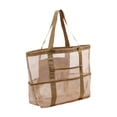 thumbnail image 3 of Bolsa de playa de malla perfecl para equipaje de fin de semana caqui, 3 of 8