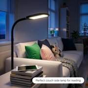 Brightech LitespanSlim 55 in. Black LED Floor Lamp with Adjustable Gooseneck