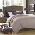 thumbnail image 3 of Chic Home QS3250-BIB-US 7 Piece Mateo Chevron Blocks King Quilt Set, Silver with Sheet Set, 3 of 4