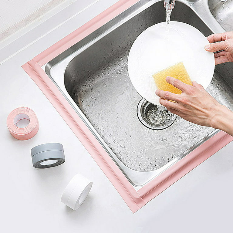 Bathroom Shower Sink Bath Sealing Strip Tape White Pvc Self - Temu