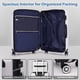 thumbnail image 3 of Coolife Luggage Expandable 5 Piece Sets PC+ABS Spinner Suitcase 20 inch 24 inch 28 inch (white grid new), 3 of 7