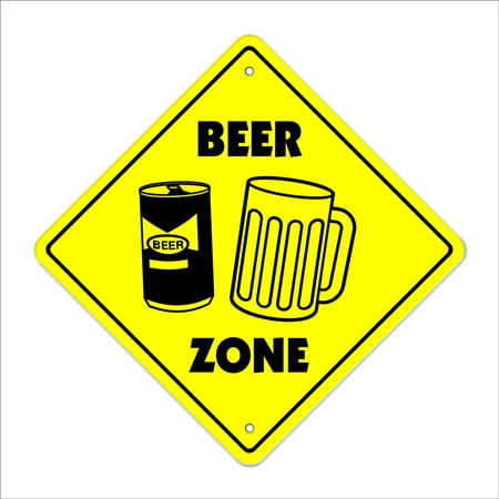 Beer Crossing Sign Zone Xing | Indoor/Outdoor | 14