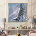thumbnail image 2 of Designart 'Shiny Woman Shoe High Heeled Stiletto With Glitter' Modern Framed Canvas Wall Art Print, 2 of 5