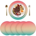 thumbnail image 3 of Beautiful Gradient Color Placemats Round Table Mats Non-Slip Washable Heat Resistant Kitchen Place Mat for Home Dining Coffee Tabletop (6PCS) Home Decor, 3 of 7