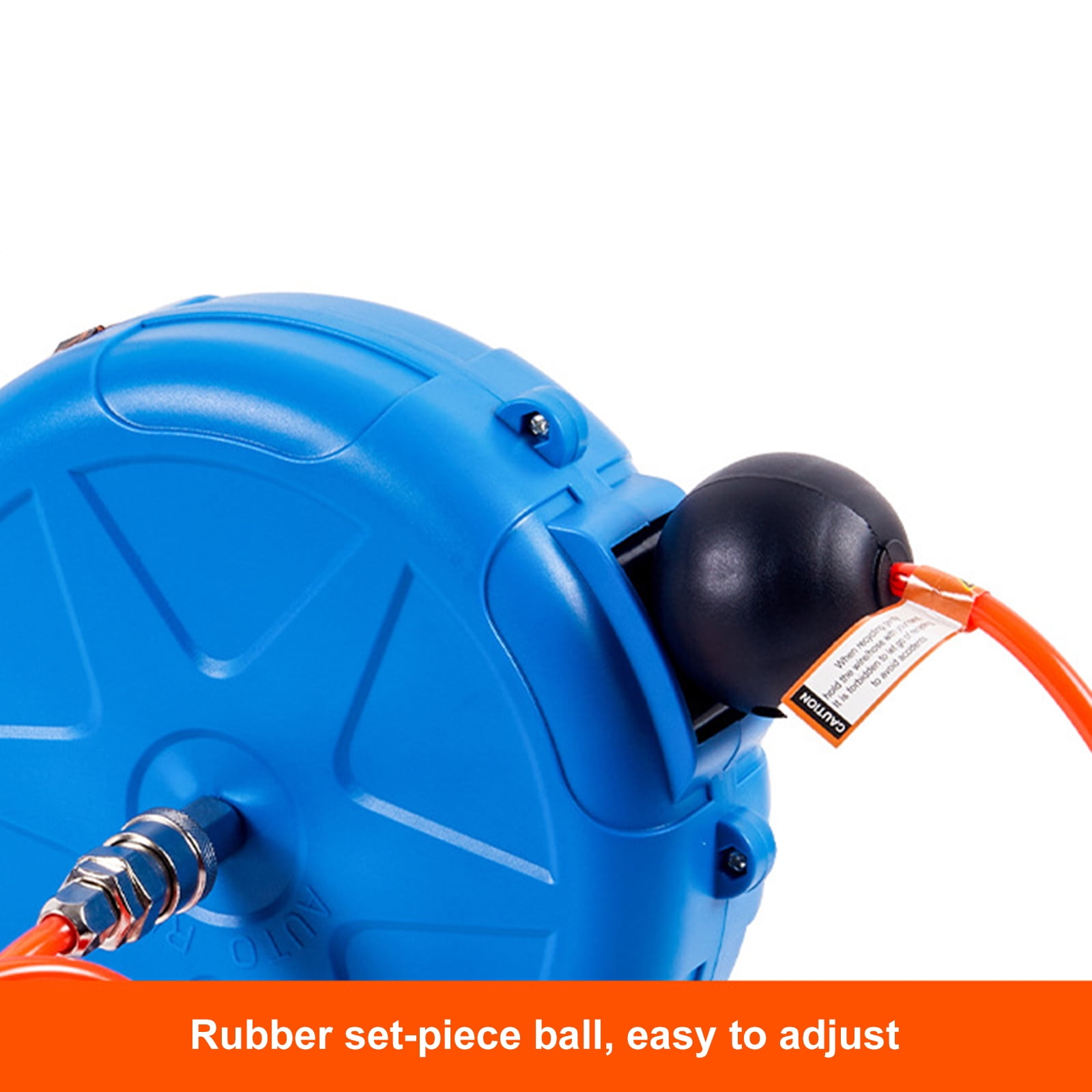 Space Saving Automatic Hoses Reel with Smooth Air Flows 180° Swivels Hoses Reel for Household and Professional Use