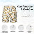 thumbnail image 4 of Kdxio Bee And Flowers Print Men'S Swim Trunks With Compression Liner 7 Inch Inseam Quick Dry Swim Shorts, 4 of 7