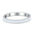 thumbnail image 2 of Full Eternity Stackable Band Ring White Enamel 925 Sterling Silver Size 5, 2 of 6