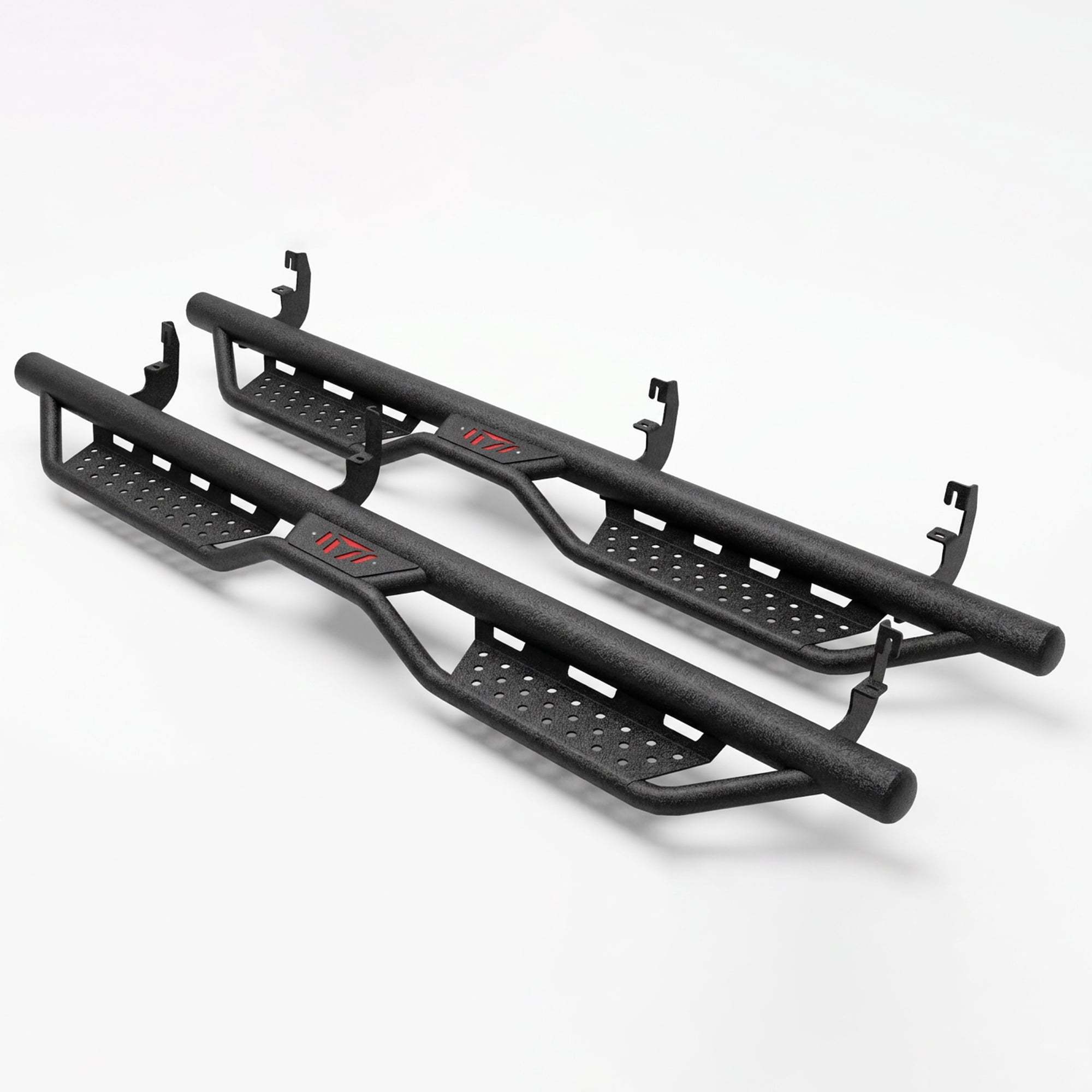 Drop Running Boards Side Steps Compatible with 2015 - 2026 Chevy Colorado & GMC Canyon Crew Cab (4 Full Size Doors),Two Stairs Design Bolt-on Side Steps Nerf Bar Black Powder Coated