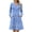 Blue Floral, variant on Fantaslook Long Sleeve Dresses for Women V Neck Casual Fall Dress Button Floral Midi Dresses with Pockets