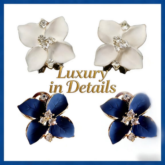 DESIGNICE 2Pcs Earrings for Women,Zircon Aretes De Mujer,Stainless Steel Earrings Set