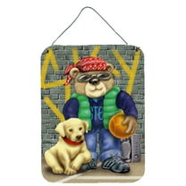 Carolines Treasures APH0856DS1216 Teddy Bear and his Lab Wall or Door Hanging Prints 12x16 multicolor