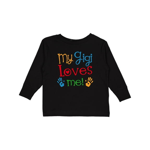 Inktastic My Gigi Loves Me Grandchild Boys or Girls Long Sleeve Toddler T-Shirt