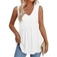 thumbnail image 2 of fatyb Womens Tank Tops V Neck Sleeveless Eyelet T Shirts Flowy Summer Beach Vacation Blouses for Women, 2 of 7