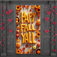 thumbnail image 2 of Seasonal Design Happy Fall Y'all Decorative Pumpkin Flowers Wooden Background for Thanksgiving Celebration Home Decor Autumn Gathering, 2 of 9