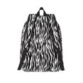 thumbnail image 2 of Lsque Zebra Pattern Canvas Daypack, Durable Backpack, High-quality Versatile Backpack,Vintage Compact Backpack-Small, 2 of 6