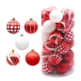 thumbnail image 1 of Bolas de Navidad colgantes para decoración de Halloween, festivales al aire libre 30 piezas rojo, 1 of 8