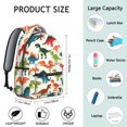 thumbnail image 6 of Cute Dinosaur Pattern Backpack for School,Cute School Bag,Schoolbag with Adjustable Shoulder Straps & Padded Back,15.3"x11"x7.1".﻿, 6 of 6