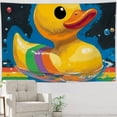 thumbnail image 5 of RKSupls Tapestry Wall Hanging Art, Yellow Rubber Duck Rainbow Float Tapestry Decoration for Daily Bedroom, Dorm, Living Room, Apartment Hallway Home Decor, 5 of 5