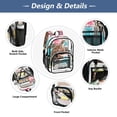 thumbnail image 4 of ALAZA Clear Backpack Turtle Tie Dye PVC Transparent BookBag, 4 of 7