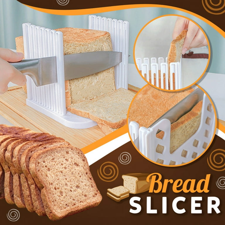 Adjustable Toast Slicer/ Cutting Guide for Homemade Bread, Plastic Bread  Slicer