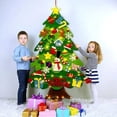 thumbnail image 2 of Árbol de Navidad de fieltro para niños pequeños, árbol de Navidad de fieltro con luces de cadena, juguete Montessori, regalo, decoración del hogar, suministros para fiestas, 2 of 5