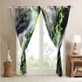 thumbnail image 3 of Black Marble 30%-50% Blackout Curtains Blue Butterfly Curtains,Green Marbling Curtains & Drapes 2 Panels 42"Wx63"L, 3 of 5