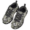 thumbnail image 3 of Uourmeti Boys Football Shoes Size 13 Little Kid Knitted Mesh Sports Shoes Comfort Lace Up Athletic Running Training Sneakers Lightweight Breathable, 3 of 7