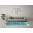 thumbnail image 3 of Ahgly Company Indoor Round Oriental Light Blue Traditional Area Rugs, 8' Round, 3 of 4