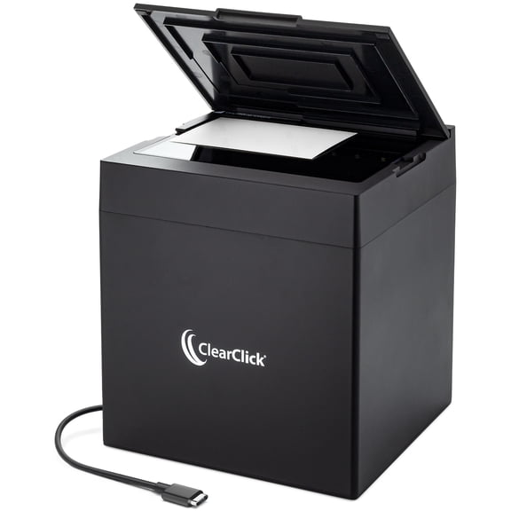 ClearClick InstaScan Photo Scanner - Scans Each Photo Virtually Instantly - Compatible with 4x6, 5x7, & Smaller Photos - No Drivers Required - USB-C Connection - Software Included - For PC & Mac