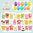 thumbnail image 2 of Prefilled Easter Eggs, 24 Count Plastic Eggs With Animal Squishy Toys, Easter Egg Hunt Supplies, Basket Stuffers, Goodie Bag Fillers, Classroom School Prize Pack, 2 of 7