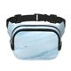 thumbnail image 1 of Fotbe Light Blue Marble Cangurera Cuadrada con Estampado de Doble Capa, Bolsa de Cintura Ajustable Mini para Hombres y Mujeres, 1 of 9
