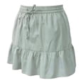 thumbnail image 4 of Falda George para Mujer Corta con Elástico y Jareta en Cintura Olan en Ruedo Verde Talla G, 4 of 4
