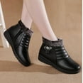 thumbnail image 6 of Women's High - Top Velvet - Upper Winter Boots with Round Toe - Warm, Comfortable, Flat - Heel Casual Boots with Side Zipper and Totem Element, 6 of 9