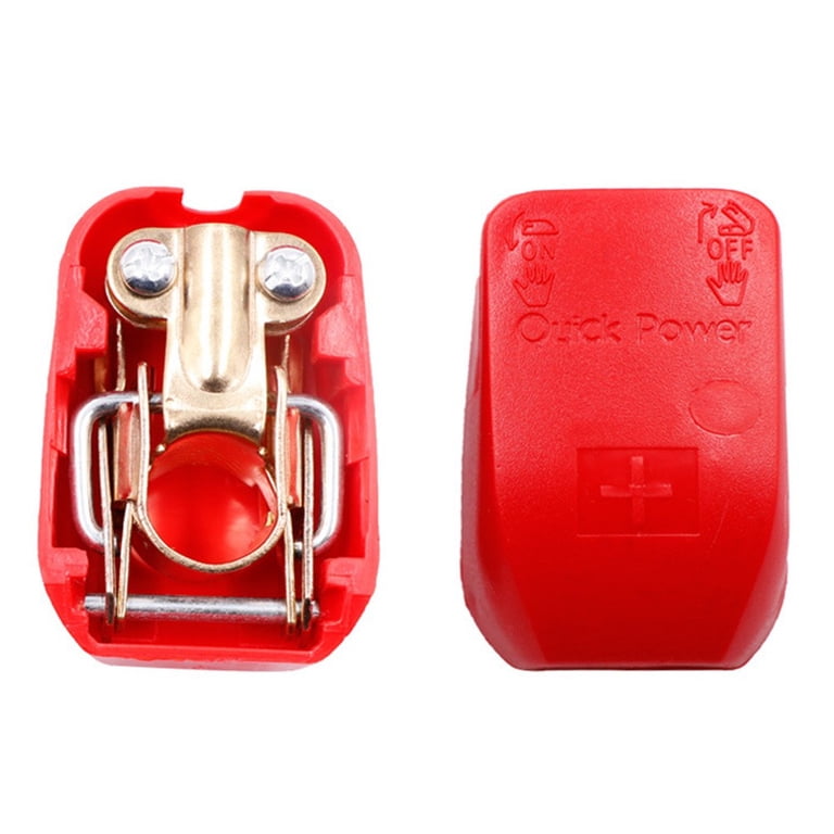 2-Piece Heavy Duty Quick Release Battery Terminal Clamps - For Car, Boat, RV, Truck