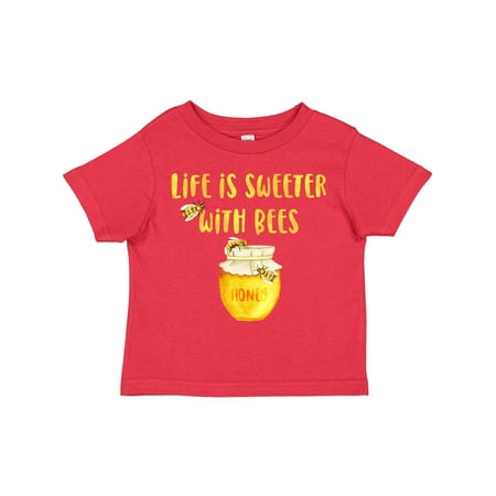 

Inktastic Life s Sweeter with Bees Gift Toddler Boy or Toddler Girl T-Shirt