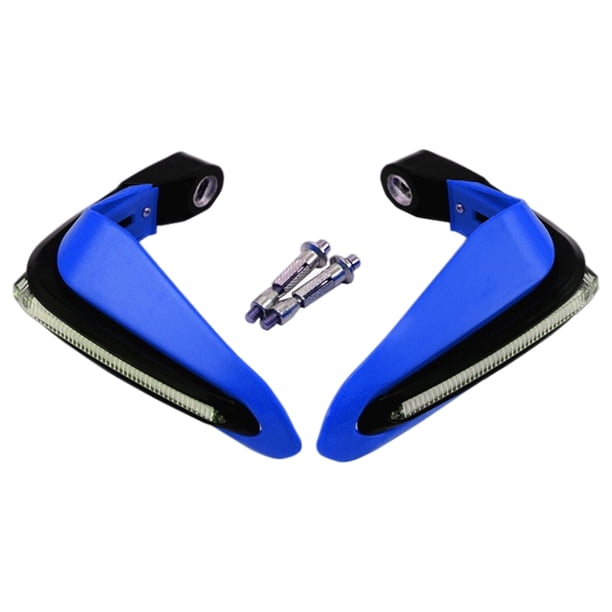 1 par de protectores de manos para motocicleta, protectores de manos LED, equipo de protección anticaídas y Azul