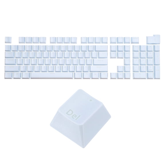 108 Keys Pudding Keycaps Set OEM Profile ABS for Mechanical Keyboard Layout, Light Blue