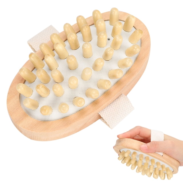 Cepillo Corporal Masajeador De Madera Natural, Cepillo De Masaje, Cepillo De Limpieza Profunda Alivia La Fatiga Para El Cuerpo De La Ducha