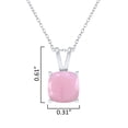thumbnail image 4 of Sterling Silver with Natural Pink Opal Solitaire Pendant, 4 of 5