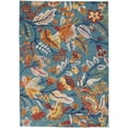 thumbnail image 5 of Nourison Allur Botanical Indoor Area Rug Turquoise Multicolor 5'3" x 7'3", 5 of 9