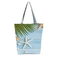thumbnail image 1 of Reusable Zipper Closure Shoulder Pouch Practical Cute Starfish Print Large Capacity Travel Bag Fashion Accessories, 1 of 10