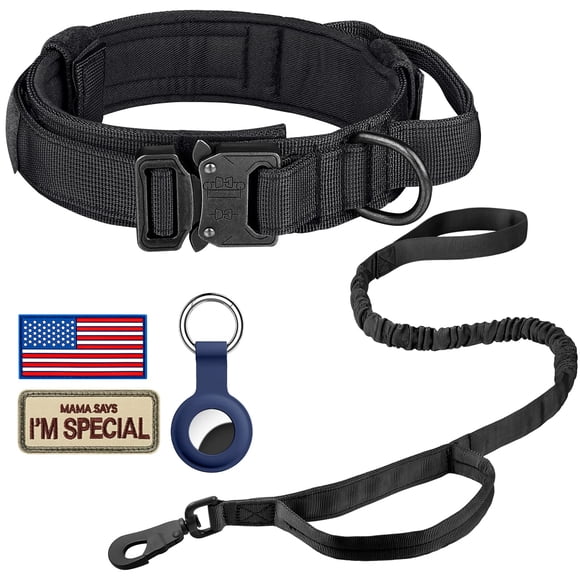 Juego de collares para perros DAGANXI Tactical Nylon para perros de tamaño mediano/grande