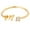 M, variant on Gold Rhinestone Initial Letter Ring Elegant Open Design Jewelry For Women Stylish Alphabet Band Sparkling Cubic Zirconia