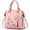 Pink, variant on NCY Women Embroidered Satchel Top Handle Purses and Handbag Lightweight Totes Crossbody Shoulderbag for Lady