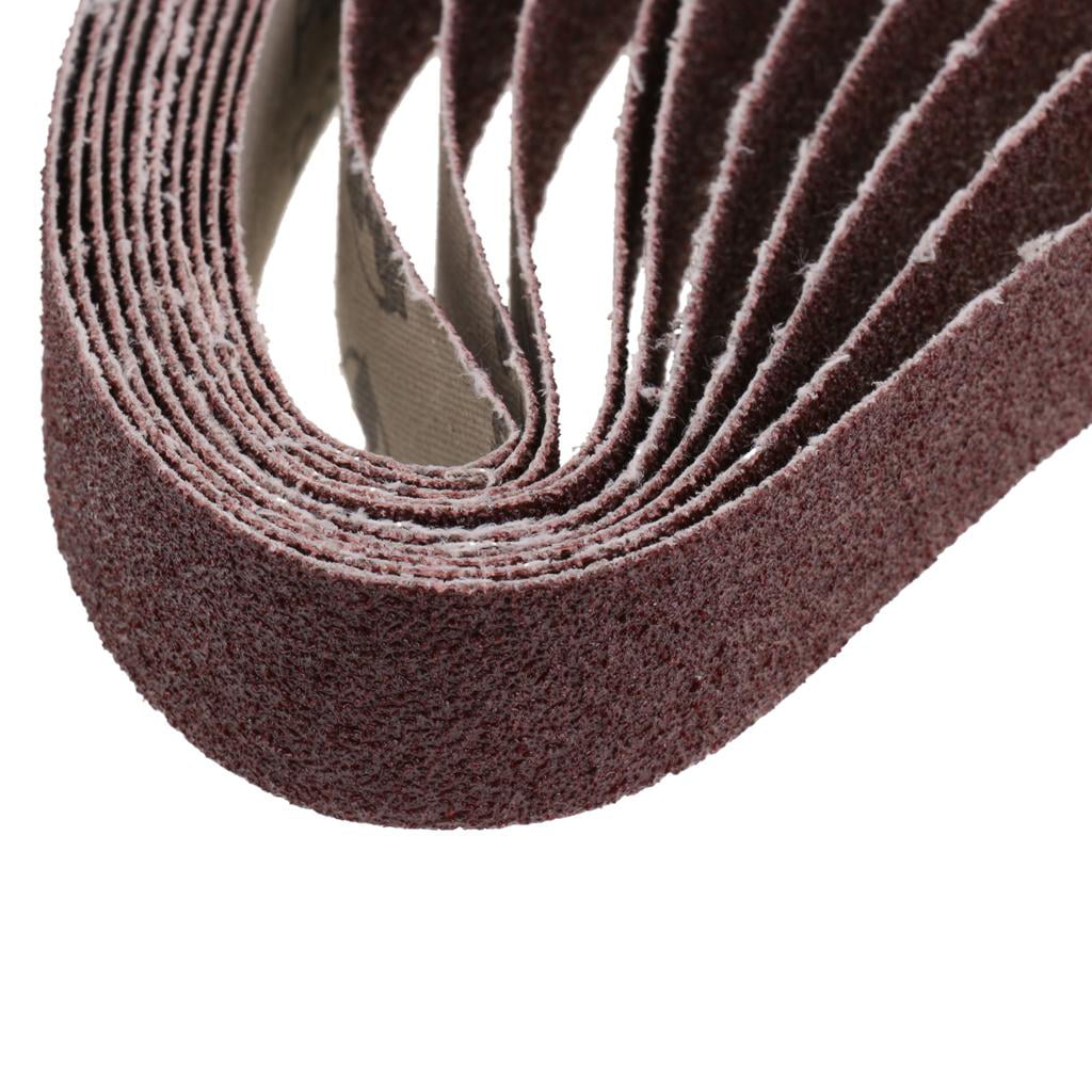 10 Pack Belt Power Finger File Sander Abrasive Sanding Belts 25x762mm 36-600Grit 