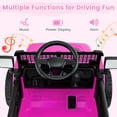 thumbnail image 4 of OLAKIDS 12V Ride On Truck, Battery Powered Electric Vehicle for Kids with Remote Control, Foldable Reflective Mirror, Spring Suspension, Music, LED Lights, Ride on Toy for 3+ Boys Girls, 4 of 9